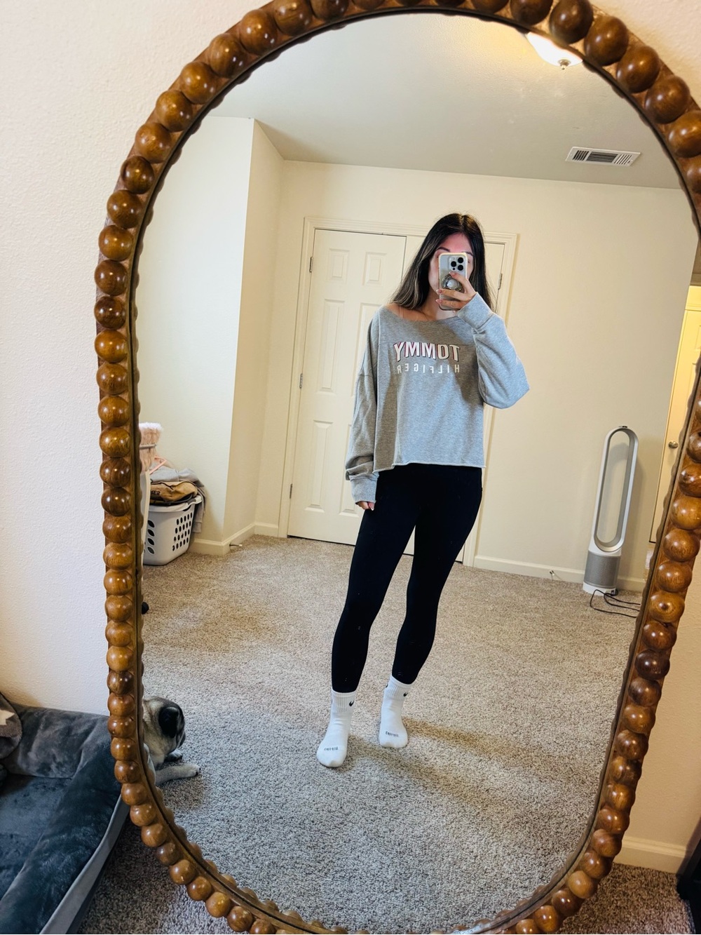 Tommy Hilfiger Sport Gray Cropped Sweatshirt Size L